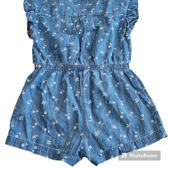 Girls Gap Chambray romper size 4 years. Shorts. - Picture 2 of 7